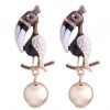 New Fashion Metal Wild Dripping Oil Hit Color Toucan Exaggerated Earrings Yiwu Wholesale Nhsc208043