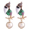 New Fashion Metal Wild Dripping Oil Hit Color Toucan Exaggerated Earrings Yiwu Wholesale Nhsc208043