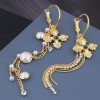 New Fashion 925 Silver Needle Copper Simple Cross Tassel Asymmetric Earrings Yiwu Toppinggoods Wholesale Nhsc208610