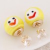 New Fashion Simple Ceramic Smile Earrings Yiwu Toppinggoods Wholesale Nhsc208612