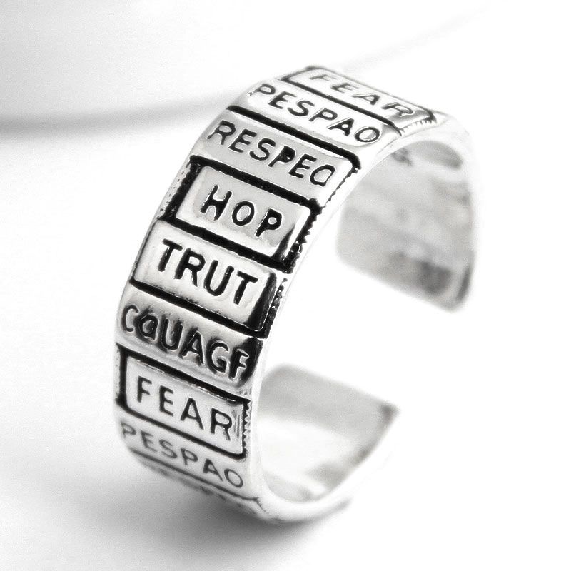New Fashion Retro Magic Text Open Ring Yiwu Toppinggoods Wholesale Nhsc208629