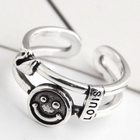 New Fashion Retro Smiley Open Ring Yiwu Toppinggoods Wholesale Nhsc208630