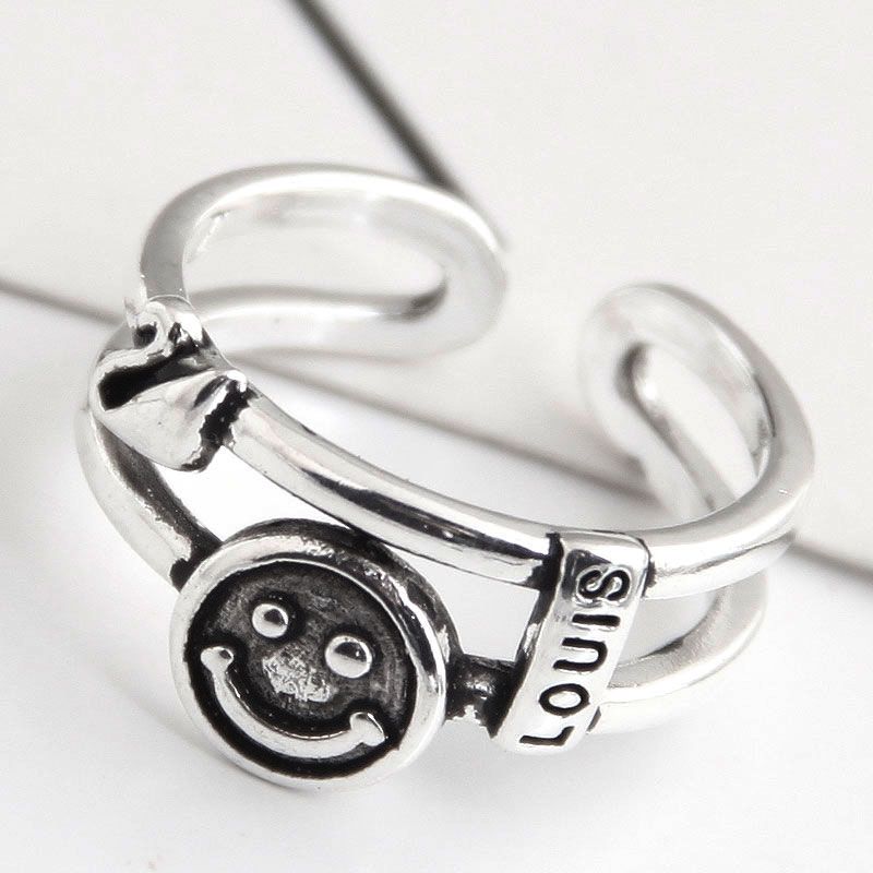 New Fashion Retro Smiley Open Ring Yiwu Toppinggoods Wholesale Nhsc208630