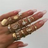 Fashion Metal Wild Beauty Portrait Gold Coins Cross Diamonds Love Multipiece Combination Ring Yiwu Toppinggoods Wholesale Nhsc208657