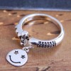 Fashion Retro Smiley Face Pendant Open Ring Yiwu Toppinggoods Wholesale Nhsc208677
