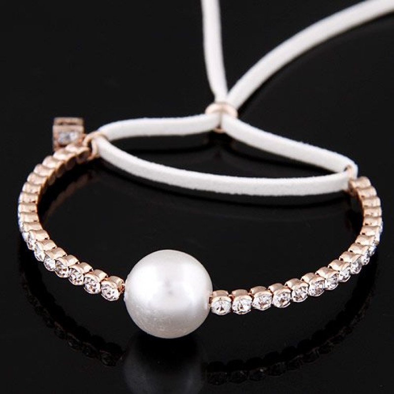Korean Fashion Sweet Flash Diamond Ol Petty Bourgeois Bow Bracelet Yiwu Toppinggoods Wholesale Nhsc209559