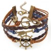 Fashion Retro Creative Ship Anchor Arrow Notes Combination Alloy Accessories Handmade Multilayer Braided Bracelet Yiwu Toppinggoods Wholesale Nhsc209564