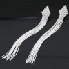Korean Fashion Flash Diamond Rhombus Super Long Tassel Earrings Yiwu Toppinggoods Wholesale Nhsc210049