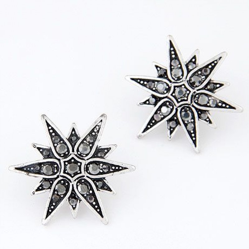 Korean Fashion Retro Shine Sun Flower Earrings Yiwu Toppinggoods Wholesale Nhsc210064