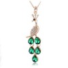 New Genuine Gold Electroplated Malachite Zircon Necklace Yiwu Toppinggoods Wholesale Nhsc210083