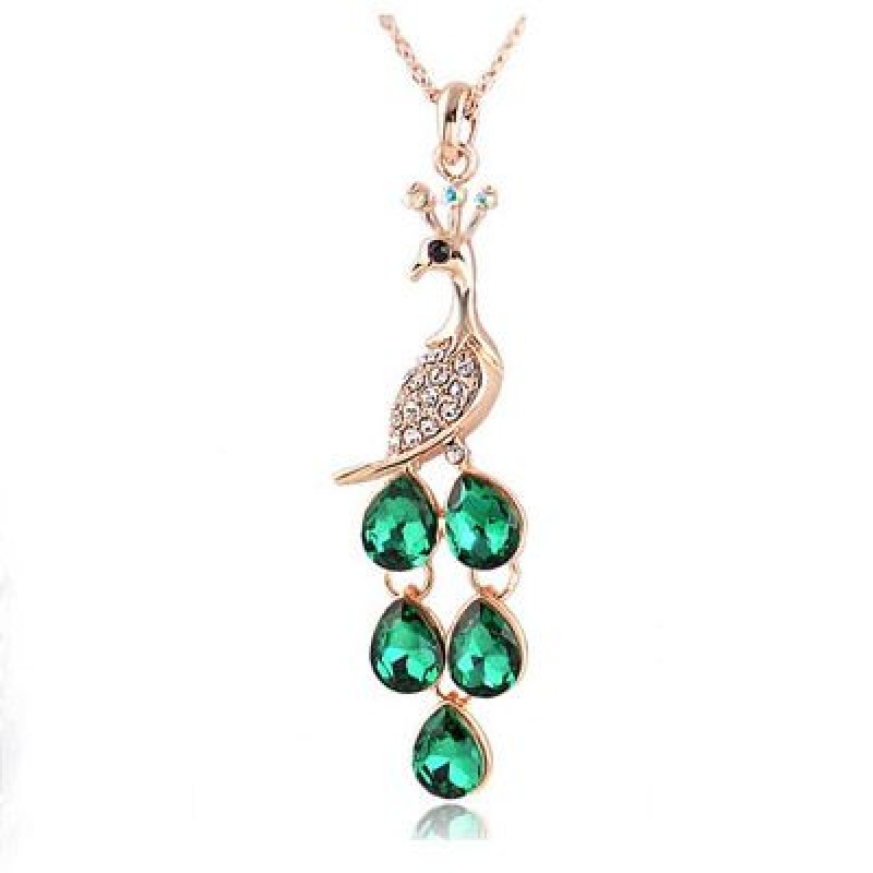 New Genuine Gold Electroplated Malachite Zircon Necklace Yiwu Toppinggoods Wholesale Nhsc210083