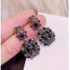 Fashion Retro Metal Baroque Gems Simple Exaggerated Earrings Yiwu Toppinggoods Wholesale Nhsc210432