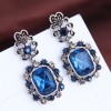 Fashion Retro Metal Baroque Gems Simple Exaggerated Earrings Yiwu Toppinggoods Wholesale Nhsc210432