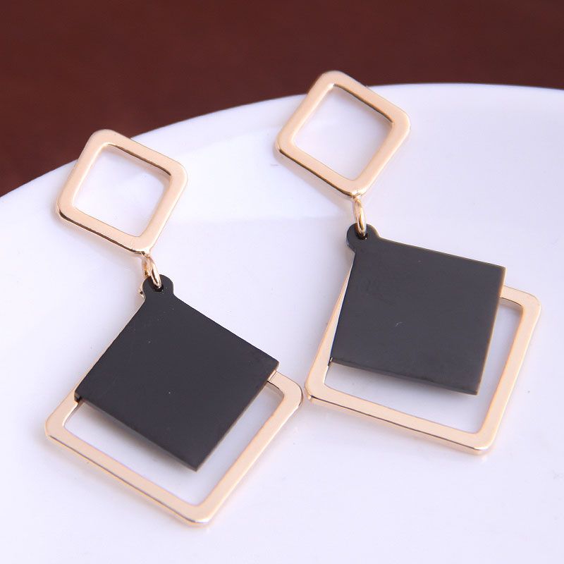 Korean Fashion Sweet Simple Square Earrings Yiwu Toppinggoods Wholesale Nhsc210435