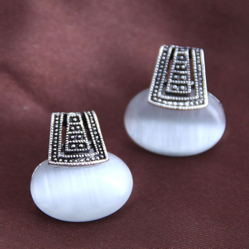Korean Fashion Sweet Simple Opal Earrings Yiwu Toppinggoods Wholesale Nhsc210436