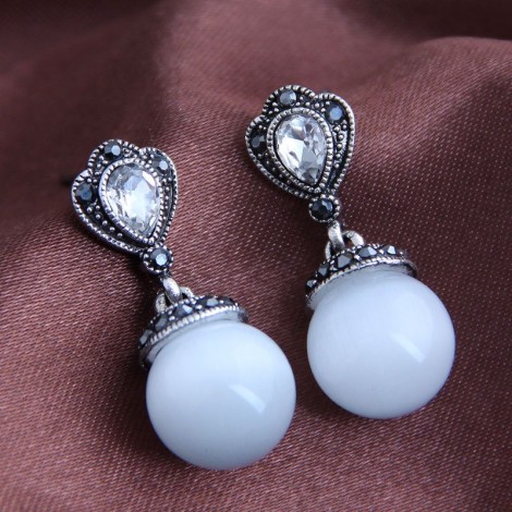 Korean Fashion Sweet Opal Earrings Yiwu Toppinggoods Wholesale Nhsc210438