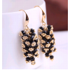 Korean Fashion Concise Handmade Handmade Wild Drop Grape String Crystal Earrings Yiwu Toppinggoods Wholesale Nhsc210440