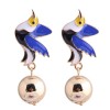 New Fashion Metal Wild Drop Oil Hit Color Swallow Exaggerated Earrings Yiwu Toppinggoods Wholesale Nhsc210443