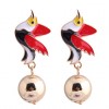 New Fashion Metal Wild Drop Oil Hit Color Swallow Exaggerated Earrings Yiwu Toppinggoods Wholesale Nhsc210443