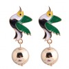 New Fashion Metal Wild Drop Oil Hit Color Swallow Exaggerated Earrings Yiwu Toppinggoods Wholesale Nhsc210443