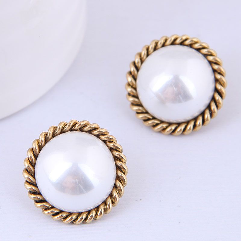 Korean Fashion Sweet Ol Pearl Earrings Yiwu Toppinggoods Wholesale Nhsc210804