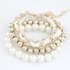 Korean Fashion Wild Pearl Woven Rope Multilayer Bracelet Yiwu Toppinggoods Wholesale Nhsc211300