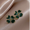Korean Fashion Sweet And Simple Fourleafs Clover Earrings Toppinggoods Wholesale  Nhsc216810