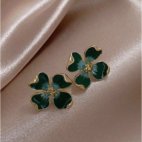 Korean Fashion Sweet And Simple Fourleafs Clover Earrings Toppinggoods Wholesale  Nhsc216810