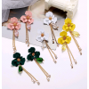 Korean Style Fashion Simple Flower Fringe Temperament Earrings Nhsc216998