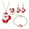 Ashion Metal Christmas Series Combination Fourpiece Set Necklace Earring Ring Bracelet Set Wholesale Nhsc217022