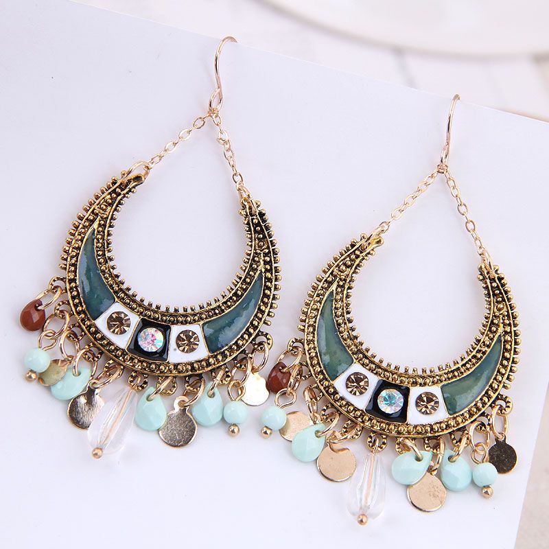 Fine Art Fashion Metal Bohemian Temperament Womens Earrings  Wholesale Toppinggoods Nhsc219055