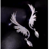 925 Silver Post  Korean Fashion Sweet Flash Diamond Angel Wing Personality Stud Earrings Wholesale Toppinggoods Nhsc219063