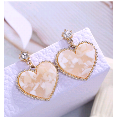 Korean Fashion Metal Sweet And Simple Peach Heart Earrings Wholesale Toppinggoods Nhsc219067