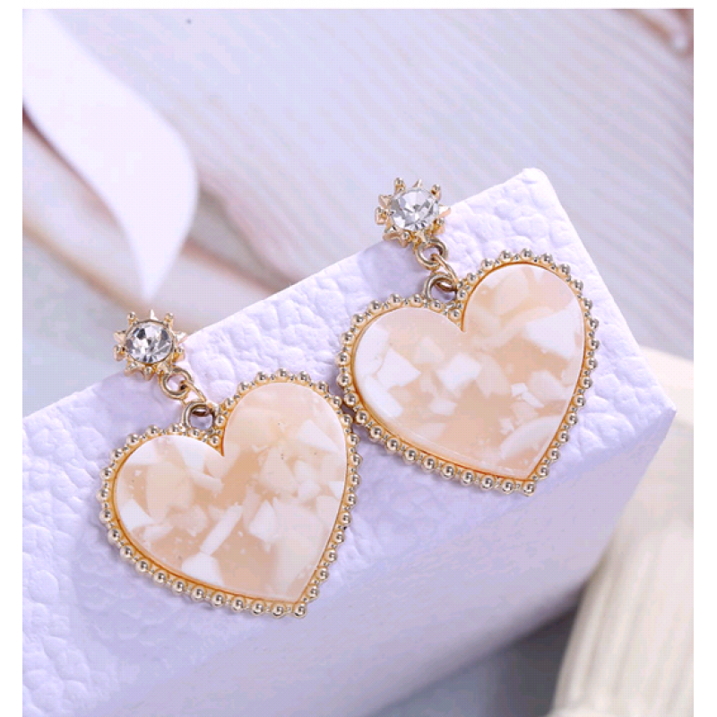 Korean Fashion Metal Sweet And Simple Peach Heart Earrings Wholesale Toppinggoods Nhsc219067