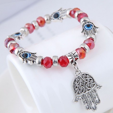 Fashion Simple Demon Eye Crystal Wild Metal Palm Pendant Personality Bracelet Wholesale Toppinggoods Nhsc219330