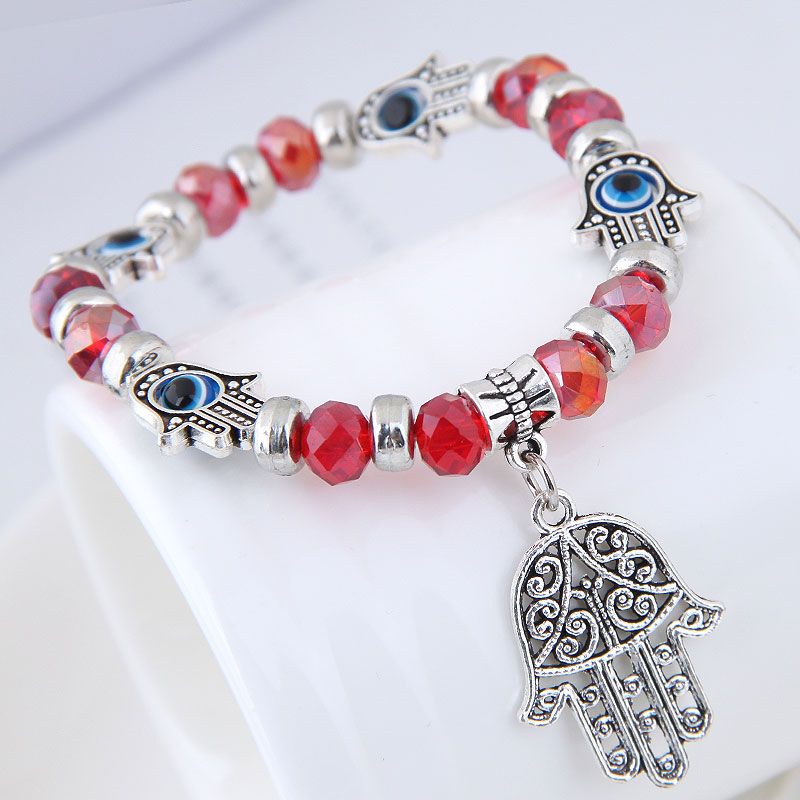 Fashion Simple Demon Eye Crystal Wild Metal Palm Pendant Personality Bracelet Wholesale Toppinggoods Nhsc219330