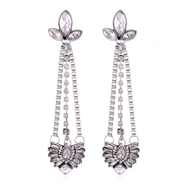 Fashion Metal Simple Flash Diamond Personality Temperament Earrings  Wholesale Toppinggoods Nhsc221631