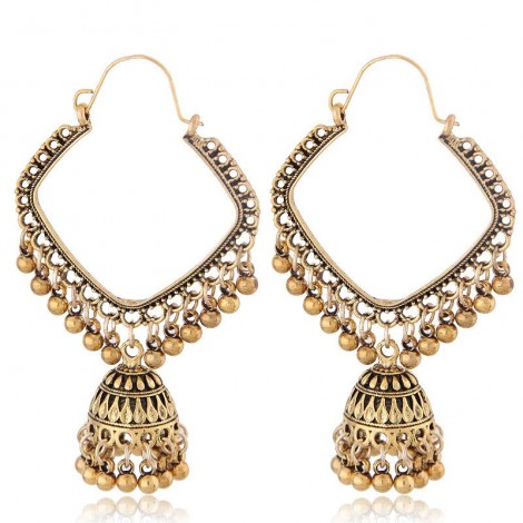 New Retro Texture Bohemian Earrings Simple Square Bell Drop Spike Temperament Earrings Wholesale Toppinggoods Nhsc222302