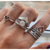 Fashion Metal Simple And Loving Small Cross Exaggerated Temperament Combination Ring Wholesale Toppinggoods Nhsc224999