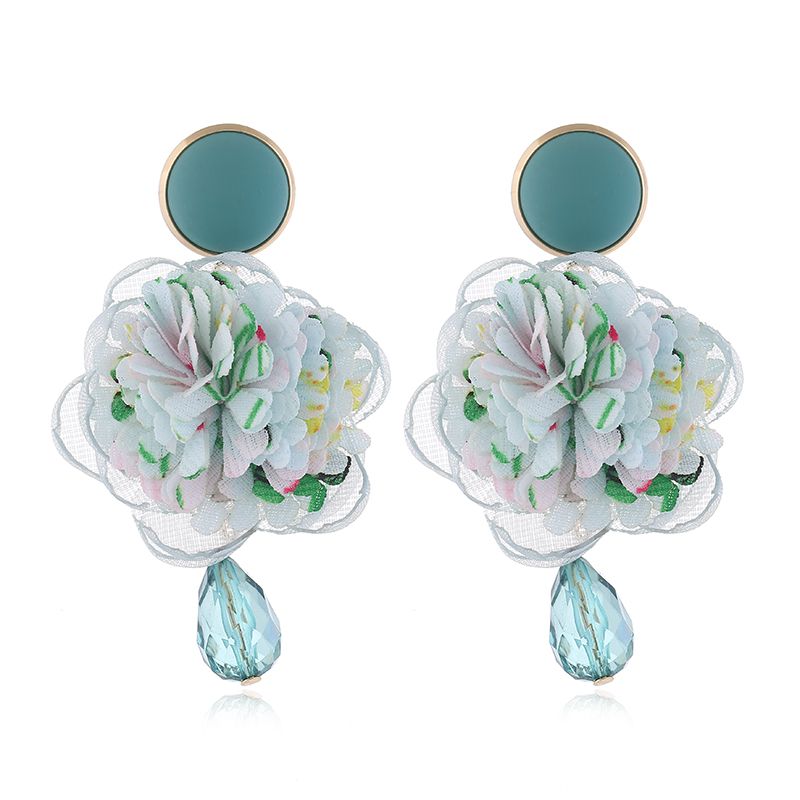 Korean Fashion Simple Idyllic Flowers Water Droplets Personality Temperament Earrings Wholesale Toppinggoods Nhsc225004