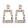Metal Simple Geometric Shape Shine Gem Temperament Exaggerated Earrings Wholesale Toppinggoods Nhsc225006