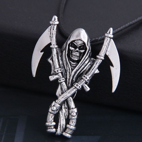New Fashion Men Domineering Retro Skull Tomahawk Personality Necklace Wholesale Toppinggoods Nhsc225552