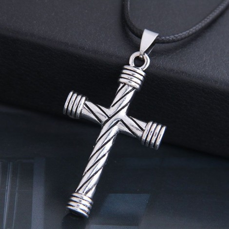 New Fashion Men Domineering Retro Cross Personality Necklace Wholesale Toppinggoods Nhsc225553