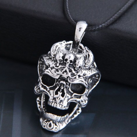 New Fashion Men Domineering Retro Skull Personality Necklace Wholesale Toppinggoods Nhsc225555