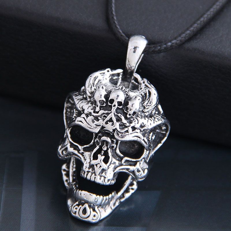 New Fashion Men Domineering Retro Skull Personality Necklace Wholesale Toppinggoods Nhsc225555