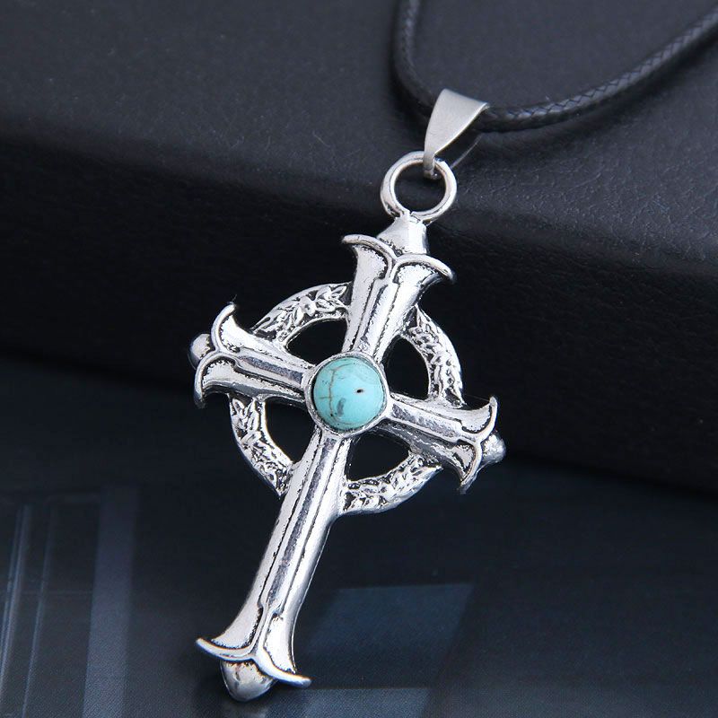 New Fashion Men Domineering Retro Cross Personality Necklace Wholesale Toppinggoods Nhsc225559