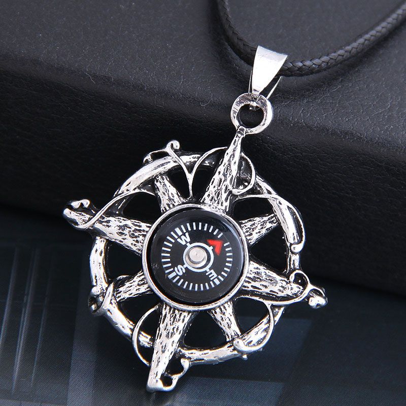 New Fashion Men Domineering Vintage Compass Personality Necklace Wholesale Toppinggoods Nhsc225560