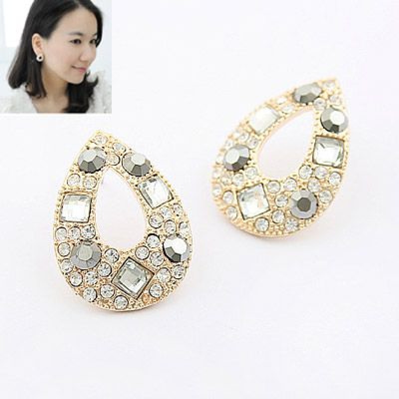 Korea  Fashion Sweet Bright Water Drop Earrings Wholesale Toppinggoods Nhsc225570