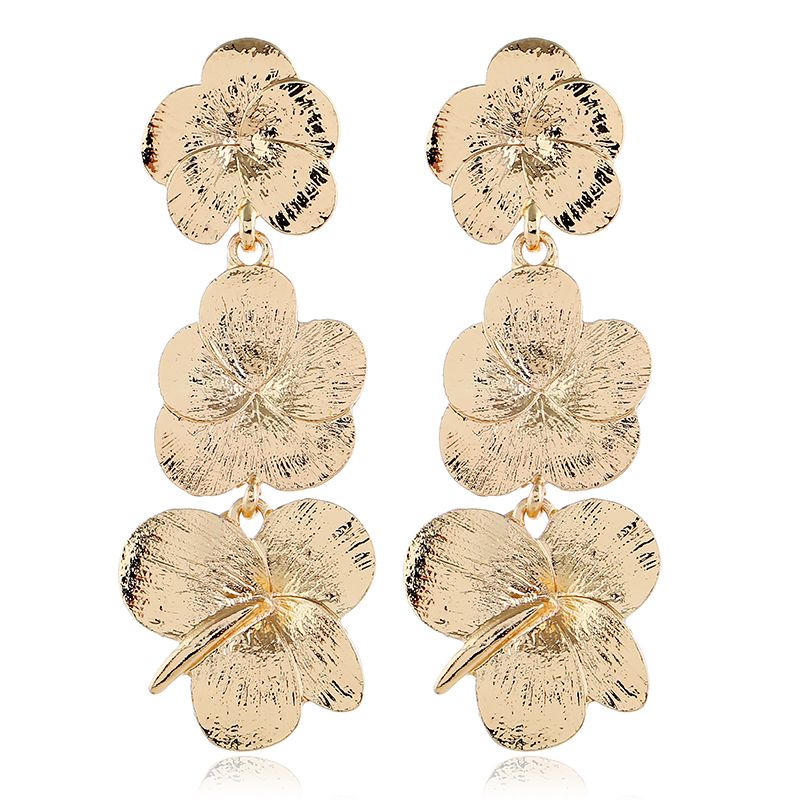 Fashion Metal Jane Flower Clean Temperament Earrings Wholesale Toppinggoods Nhsc225574