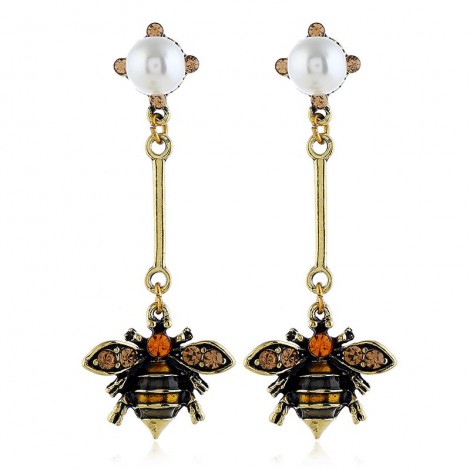 Fashion Metal Simple And Wild Bee Temperament Earrings Wholesale Toppinggoods Nhsc225575